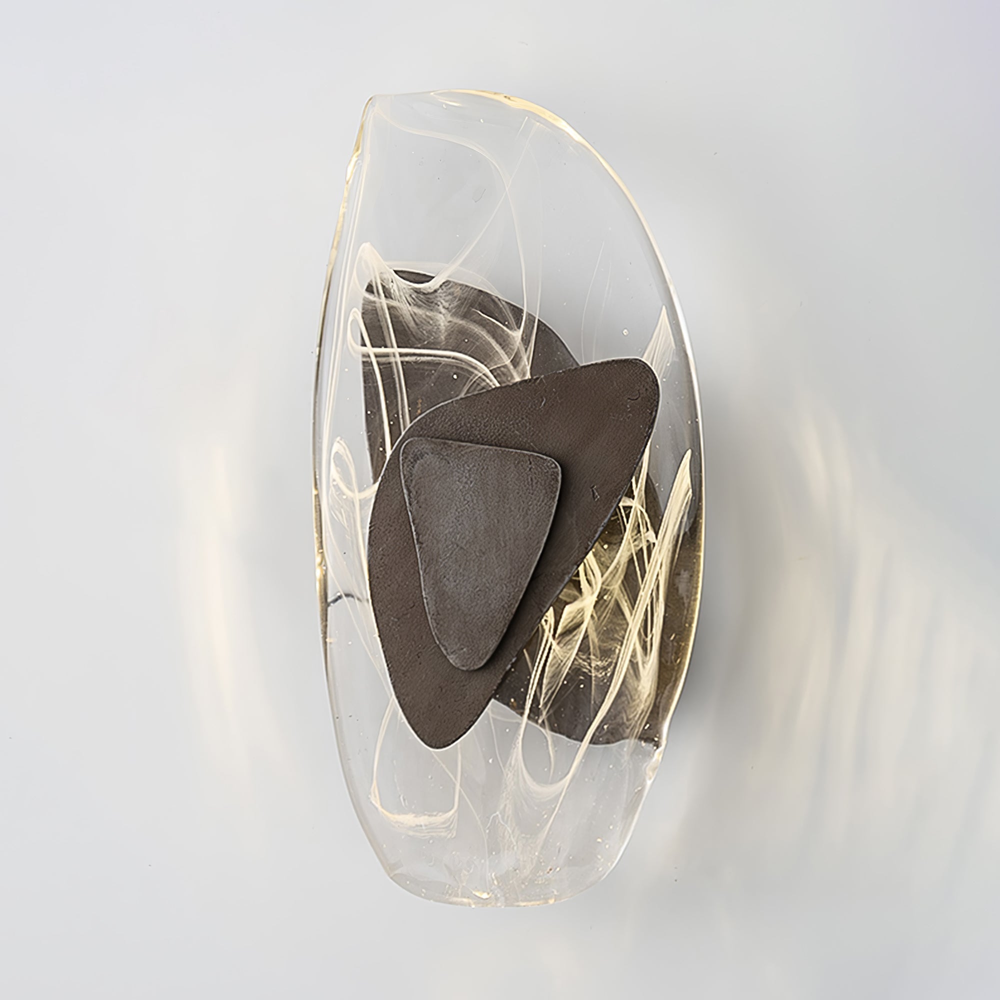 Beatrice Applique Murale Artistique en Verre Noir - Neutralighting