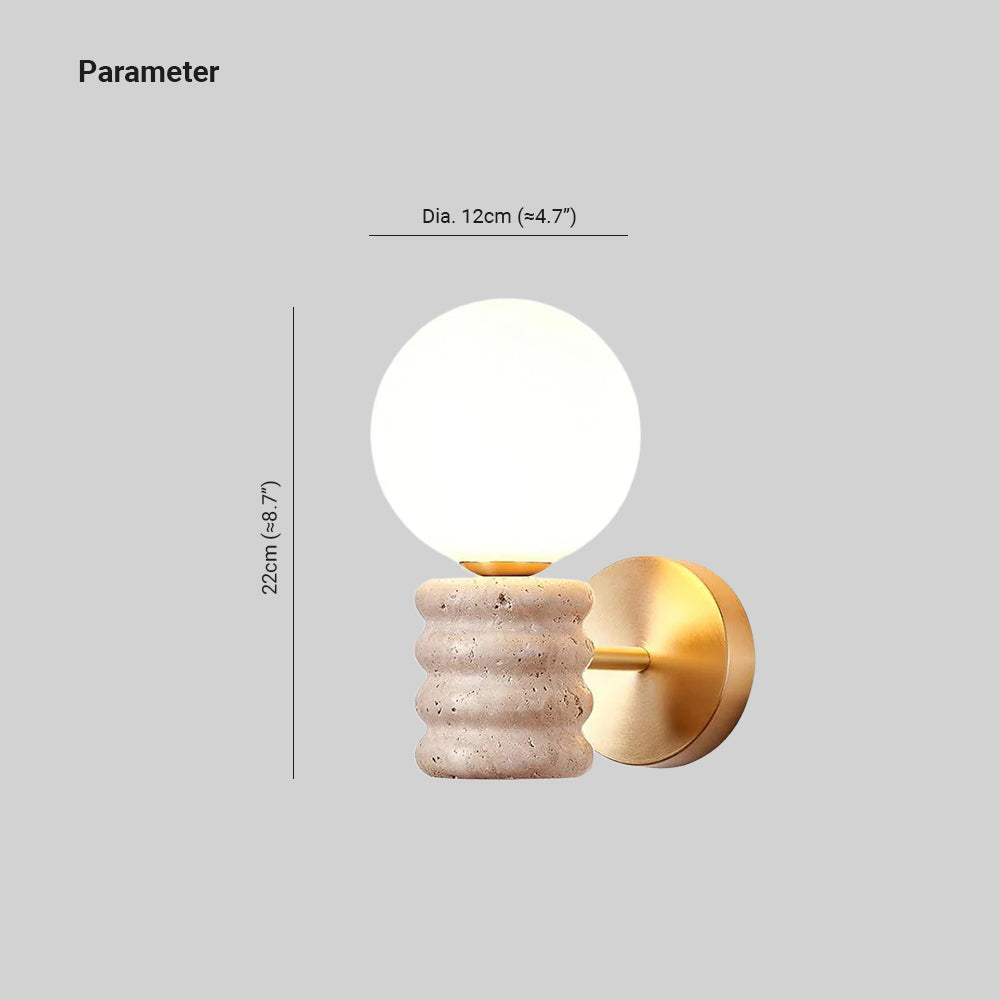 Calenne Applique en Travertin