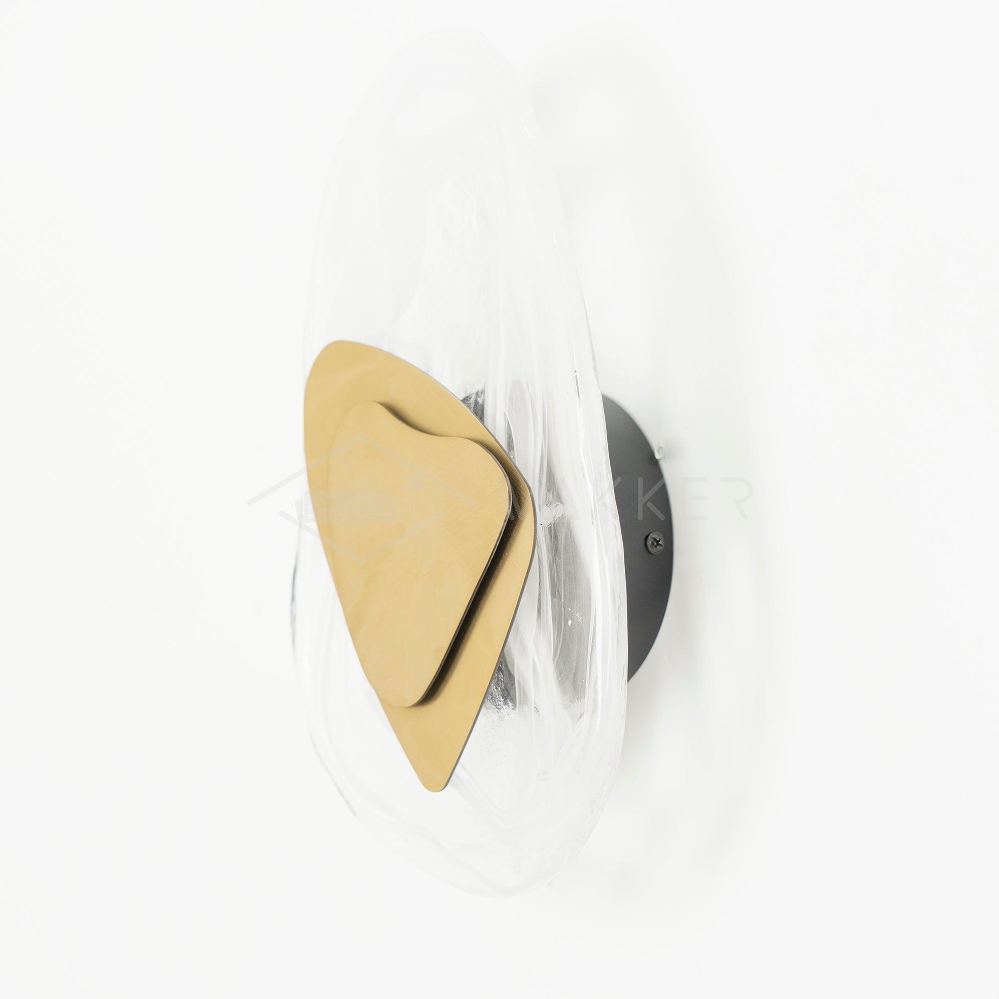 Beatrice Applique Murale Artistique en Verre Noir - Neutralighting