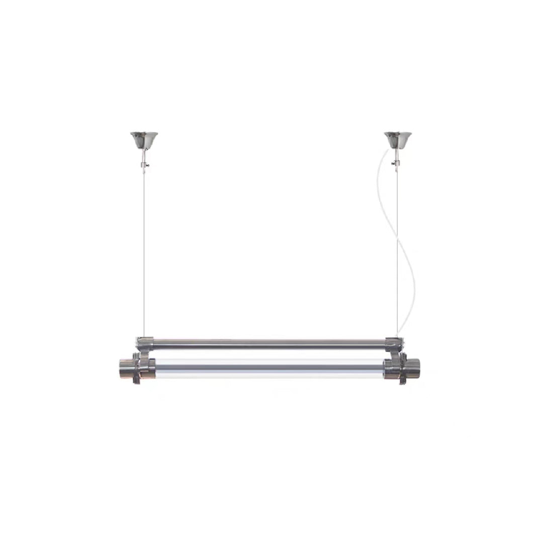 Ciel Industrial Tube Metal Acrylic Pendant Light - Lamp Copper