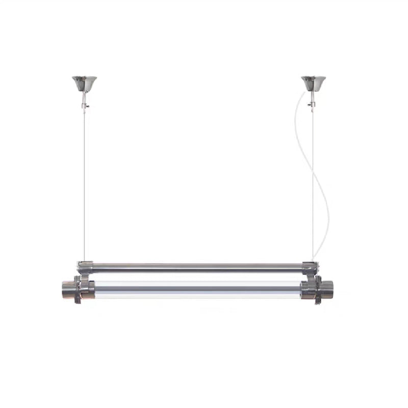 Ciel Industrial Tube Metal Acrylic Pendant Light - Lamp Copper