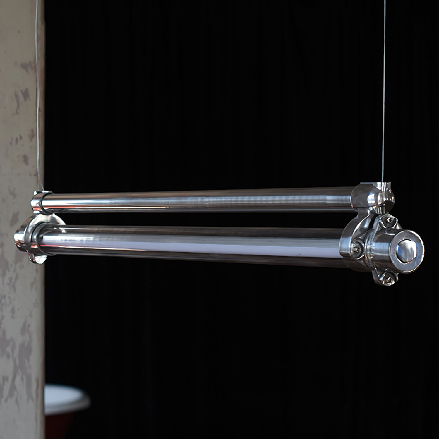 Ciel Industrial Tube Metal Acrylic Pendant Light - Lamp Copper