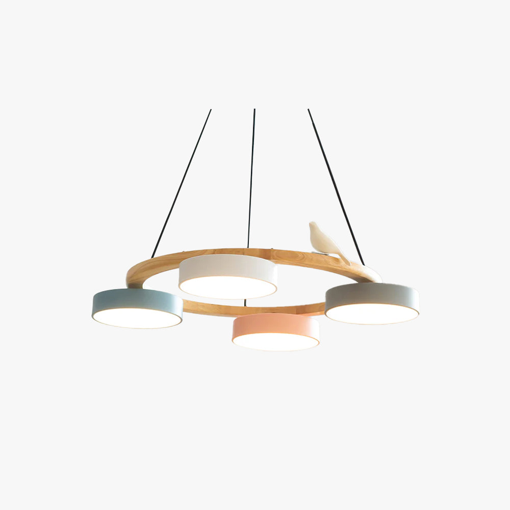 Cliff Lustre Rond avec Oiseau - Neutralighting