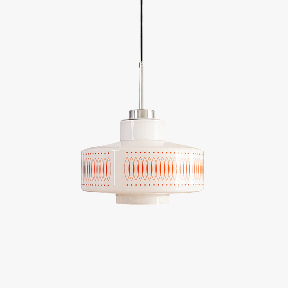 Roko Suspension Mid Century Vintage Blanc et Orange