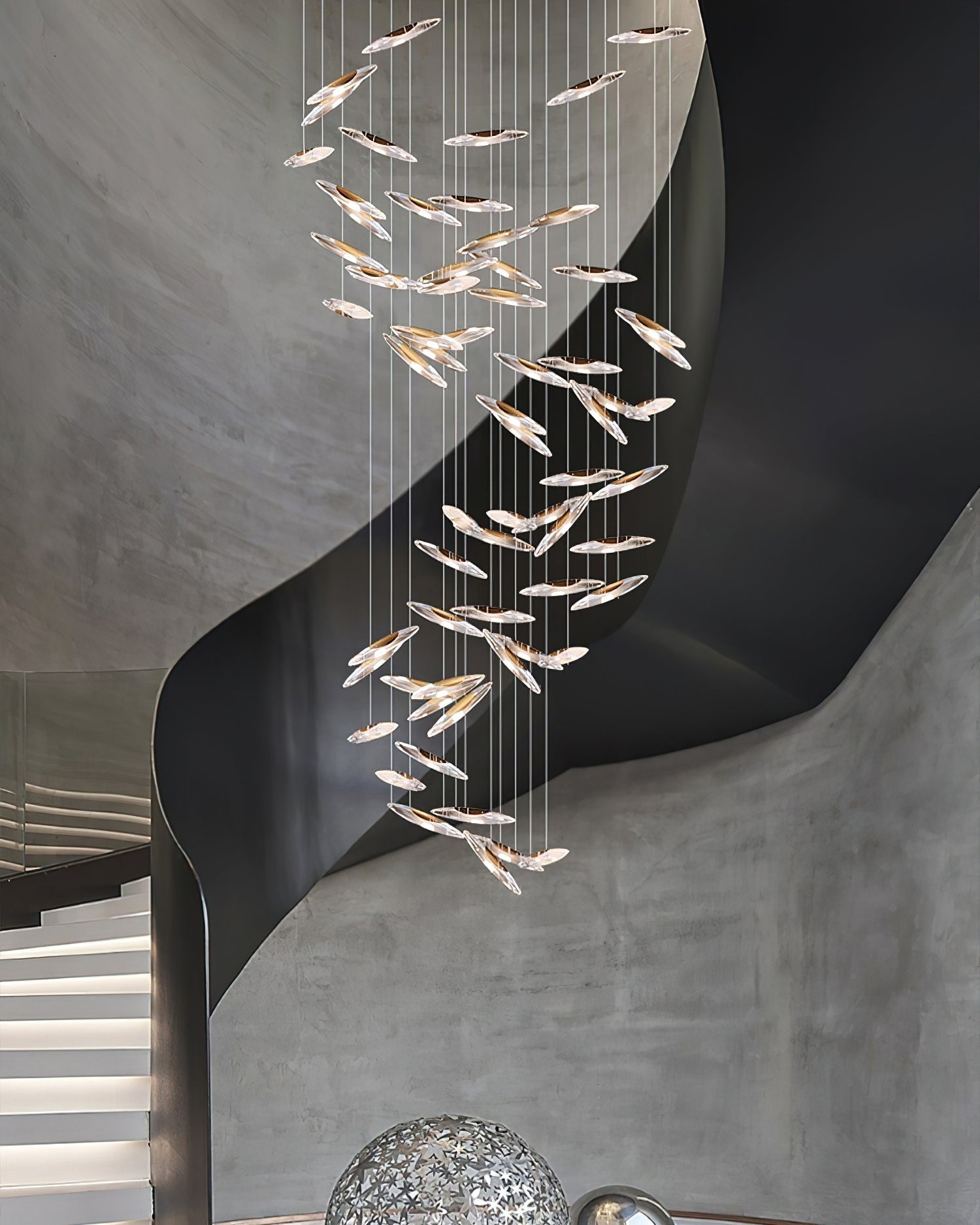 Moonlight Whispers Chandelier - Blowlighting