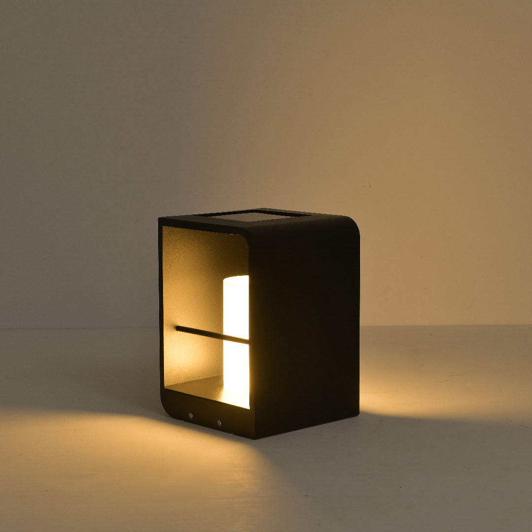 Halie Lampadaire Solaire Bougie Moderne. Métal. Noir. Allée - Neutralighting