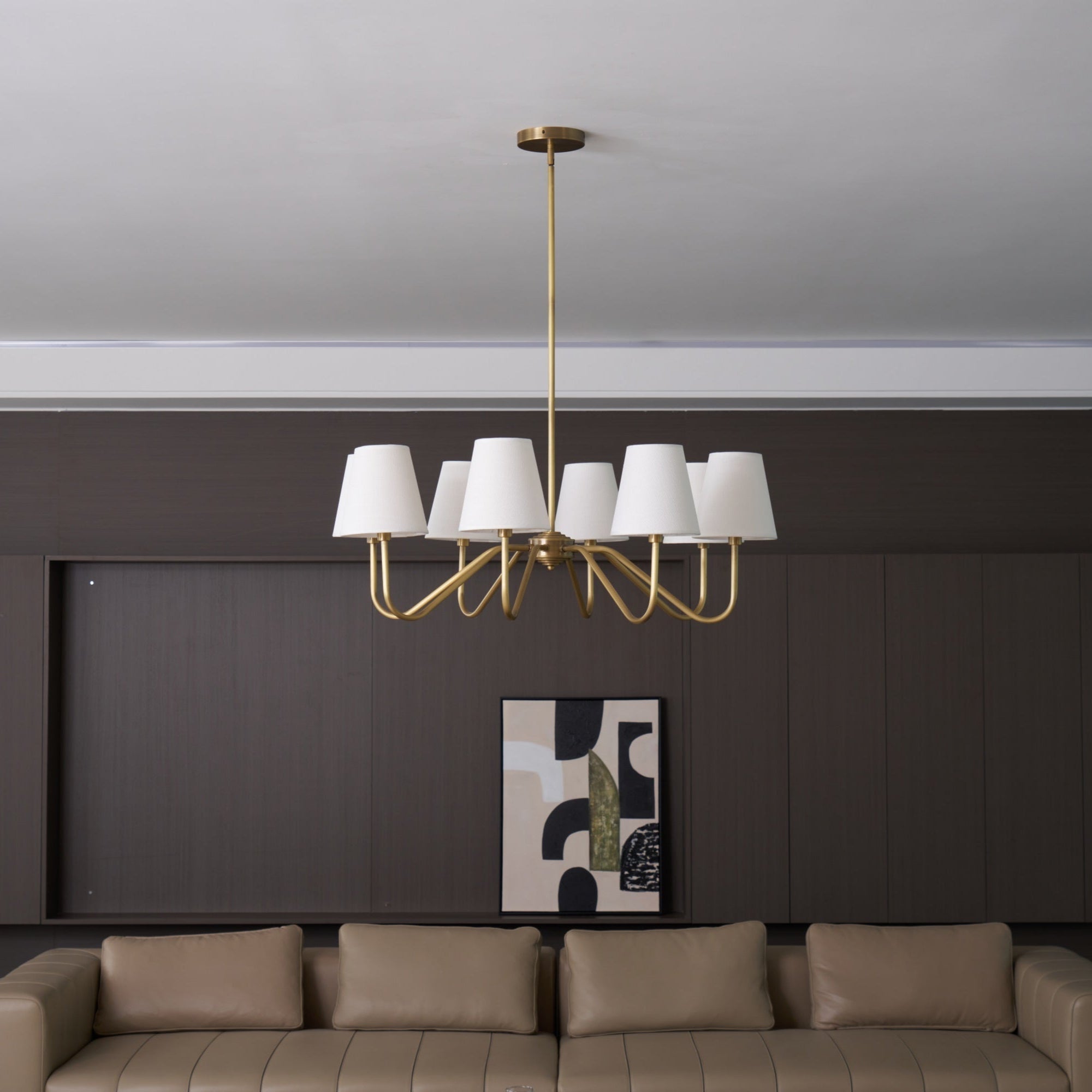 Opaluxe Brass Chandelier - Blowlighting