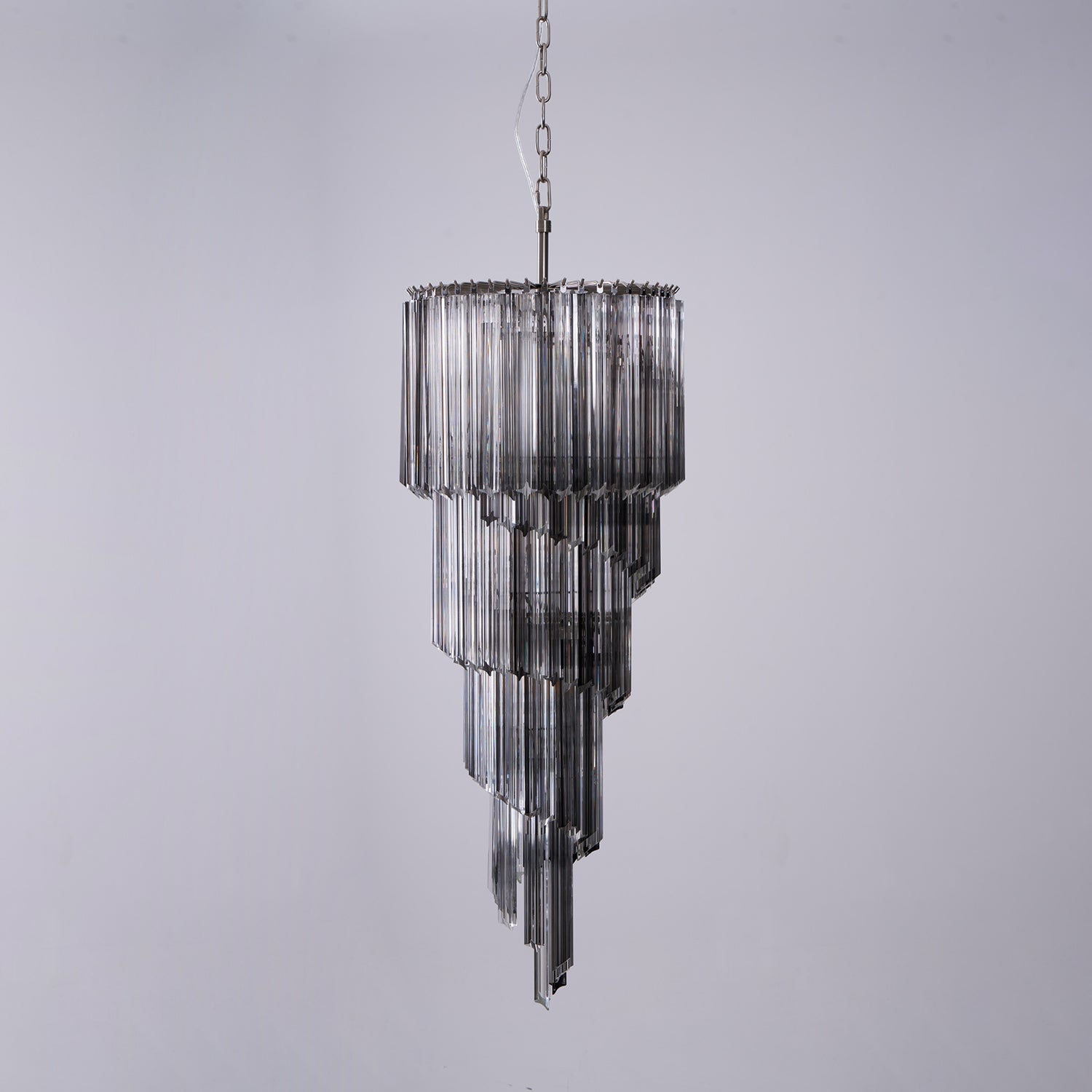 Aurora Chandelier Smoked Glass Spiral - Letslighting