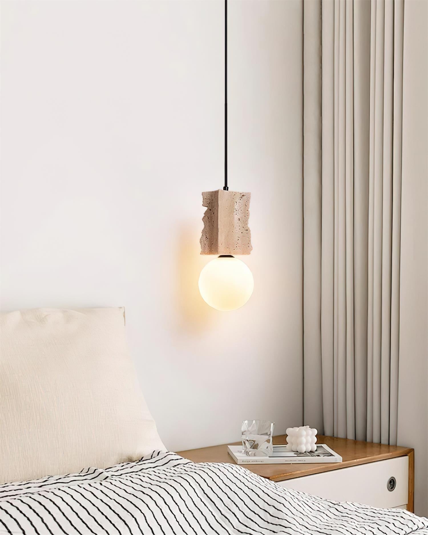 Ritta Lampe Pendentive Irrégulière en Travertin - Neutralighting