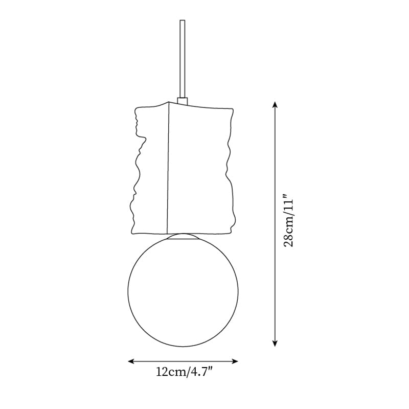 Ritta Lampe Pendentive Irrégulière en Travertin - Neutralighting
