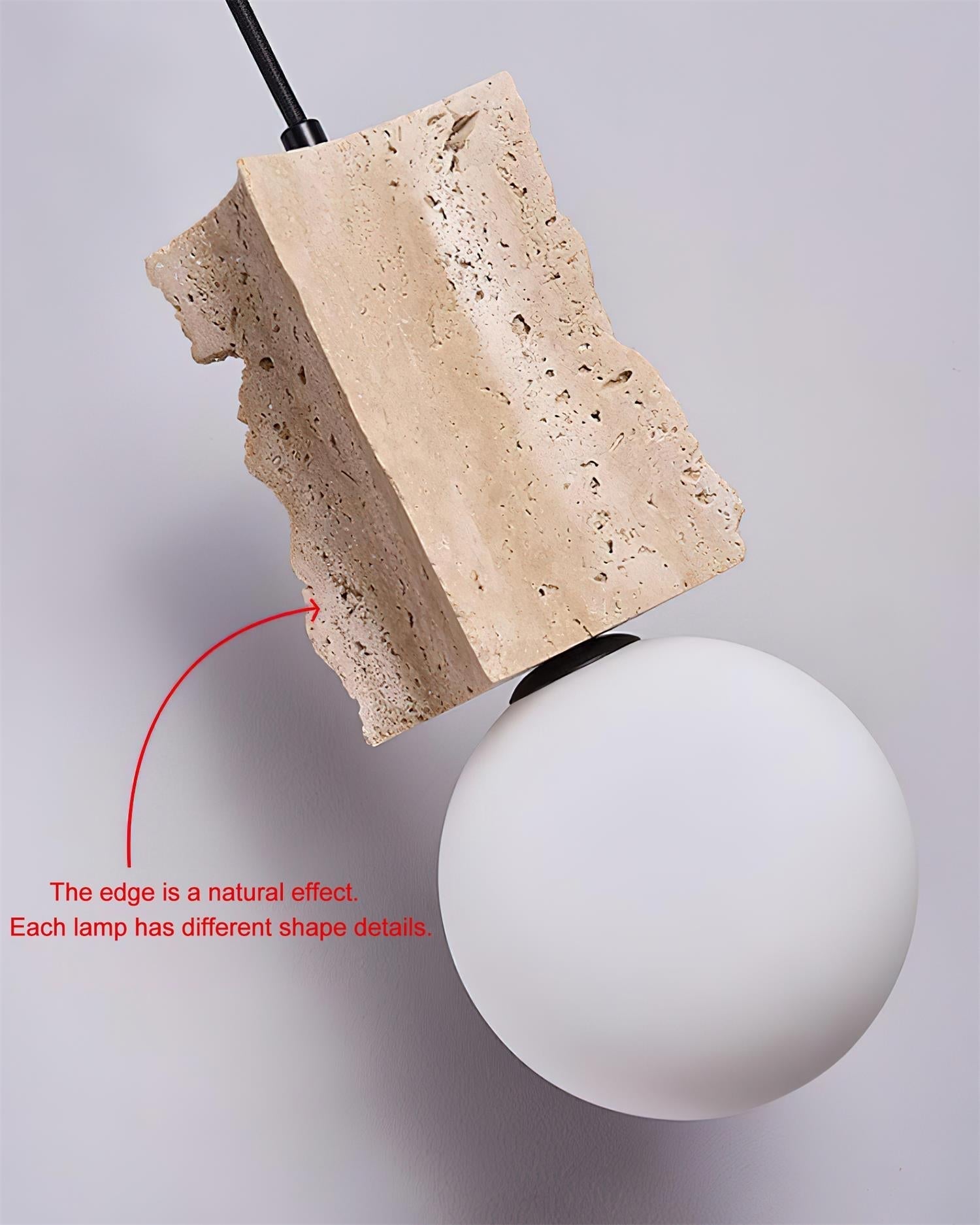 Ritta Lampe Pendentive Irrégulière en Travertin - Neutralighting