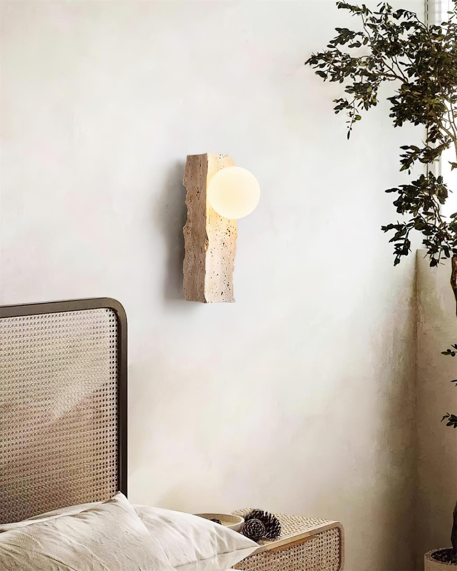 Obrio Applique Murale en Travertin - Neutralighting