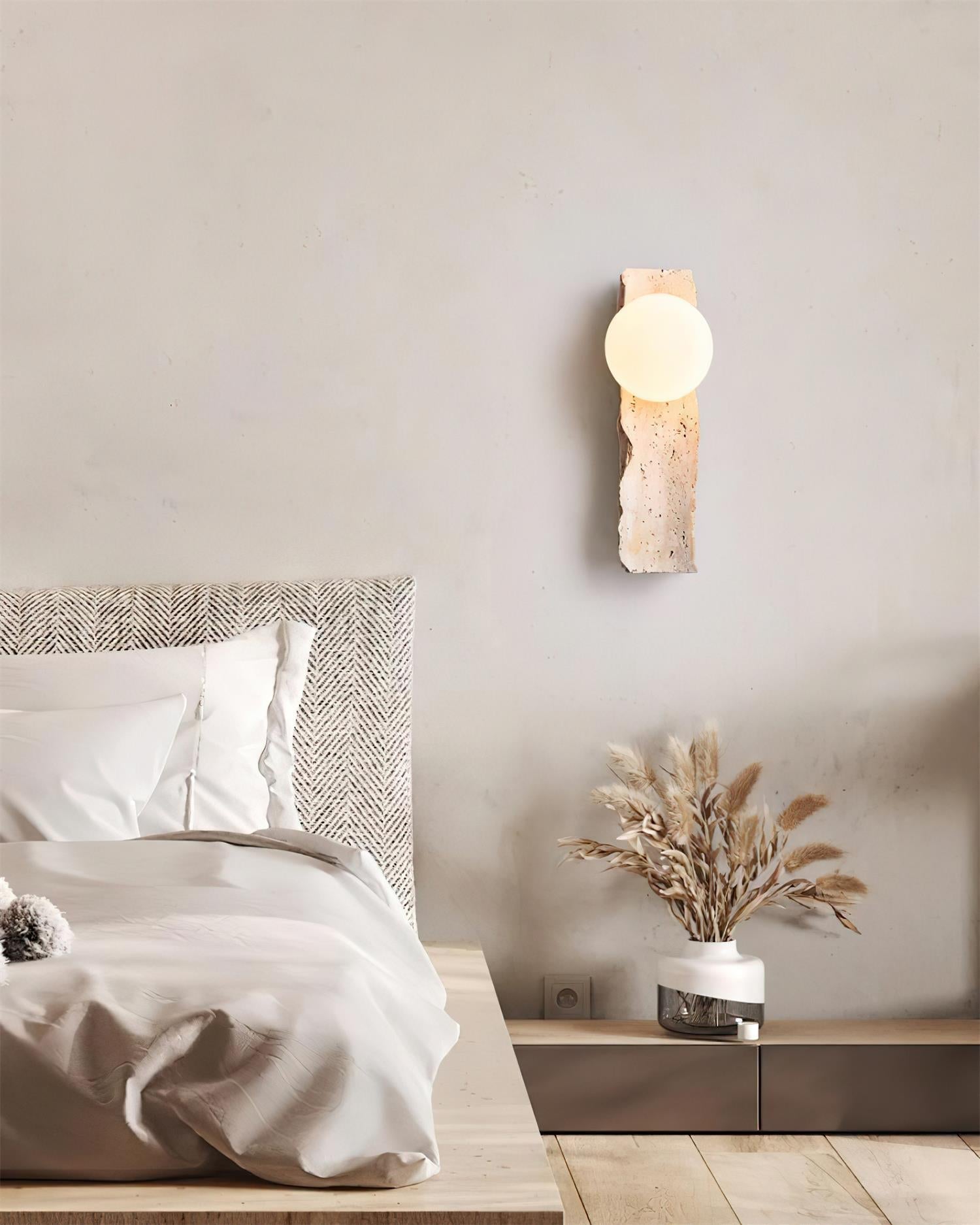 Obrio Applique Murale en Travertin - Neutralighting