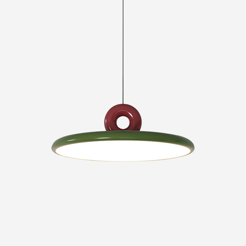 Suspension Disque Acrylique Avec Détail en Boucle Ambiance Minimaliste - Neutralighting