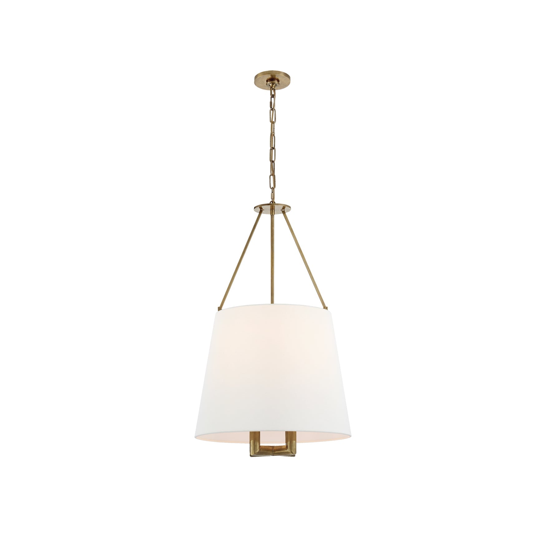 Loom Lampe à Suspension Vintage Industrielle En Laiton Et Tissu - Neutralighting