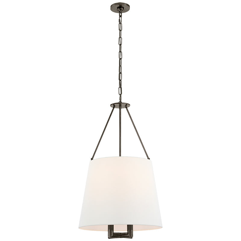 Loom Lampe à Suspension Vintage Industrielle En Laiton Et Tissu - Neutralighting