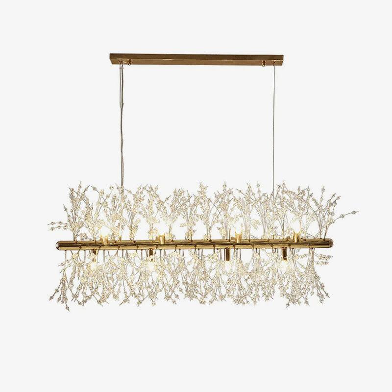 Lustra Lustre Laiton Linéaire Cristal Branche - Neutralighting