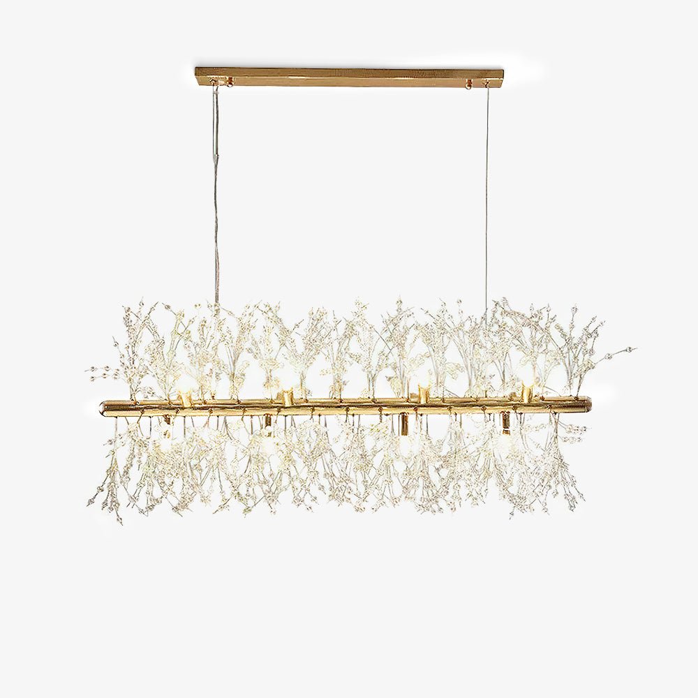Lustra Lustre Laiton Linéaire Cristal Branche - Neutralighting