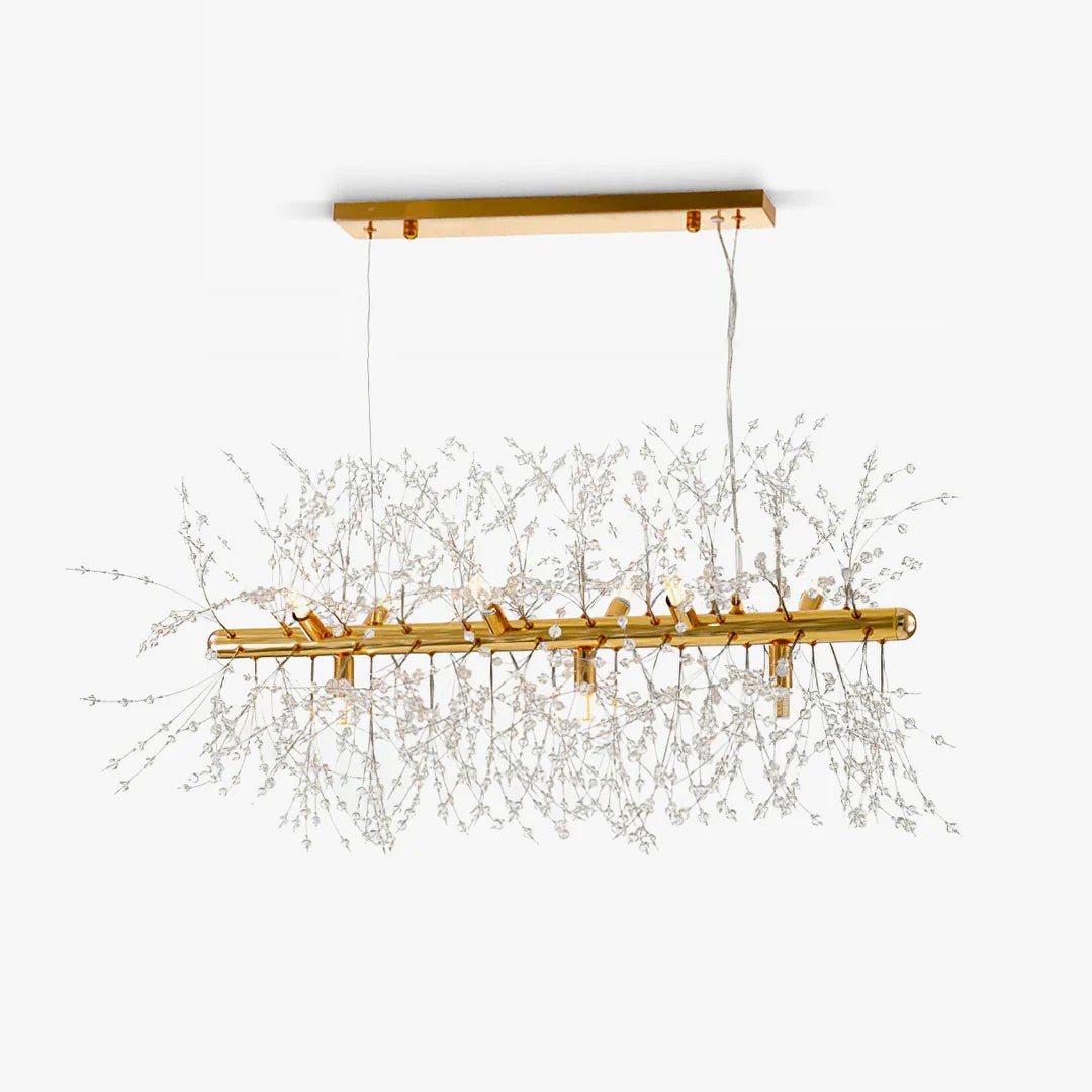 Lustra Lustre Laiton Linéaire Cristal Branche - Neutralighting