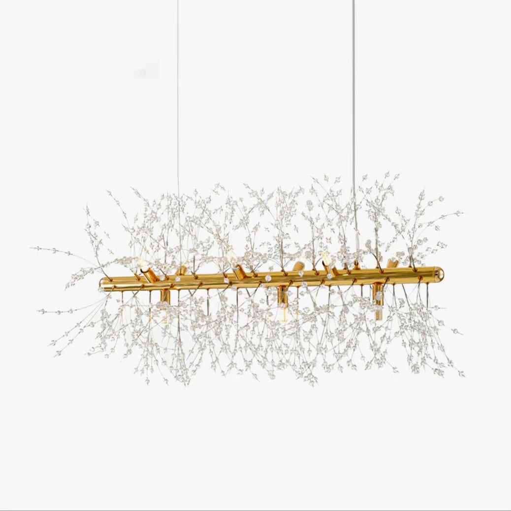 Lustra Lustre Laiton Linéaire Cristal Branche - Neutralighting
