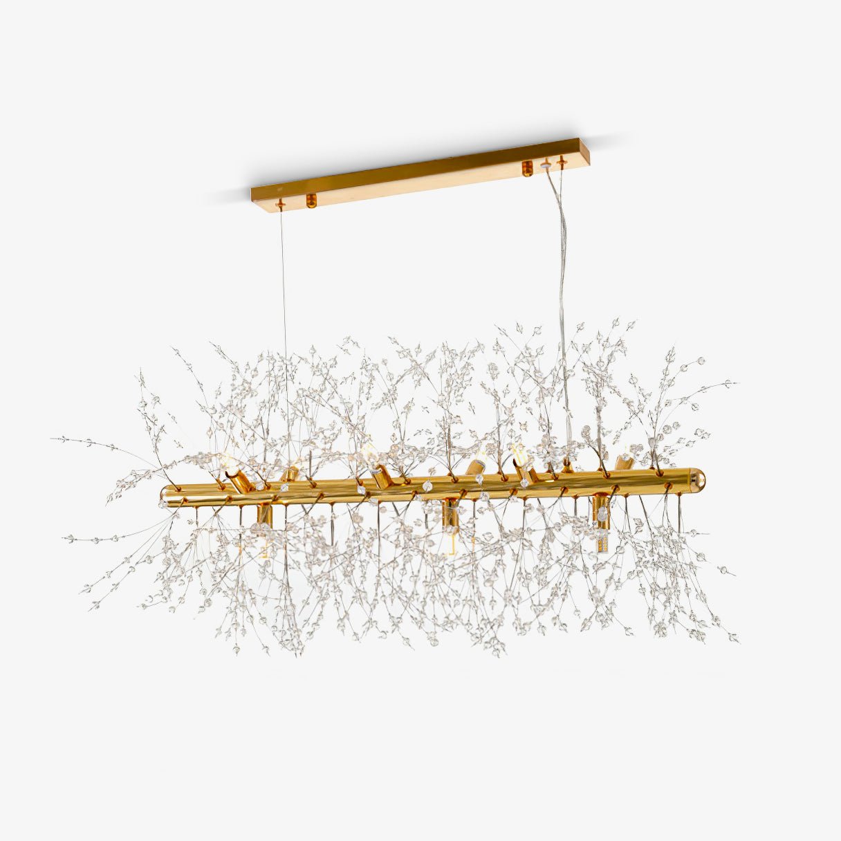 Lustra Lustre Laiton Linéaire Cristal Branche - Neutralighting