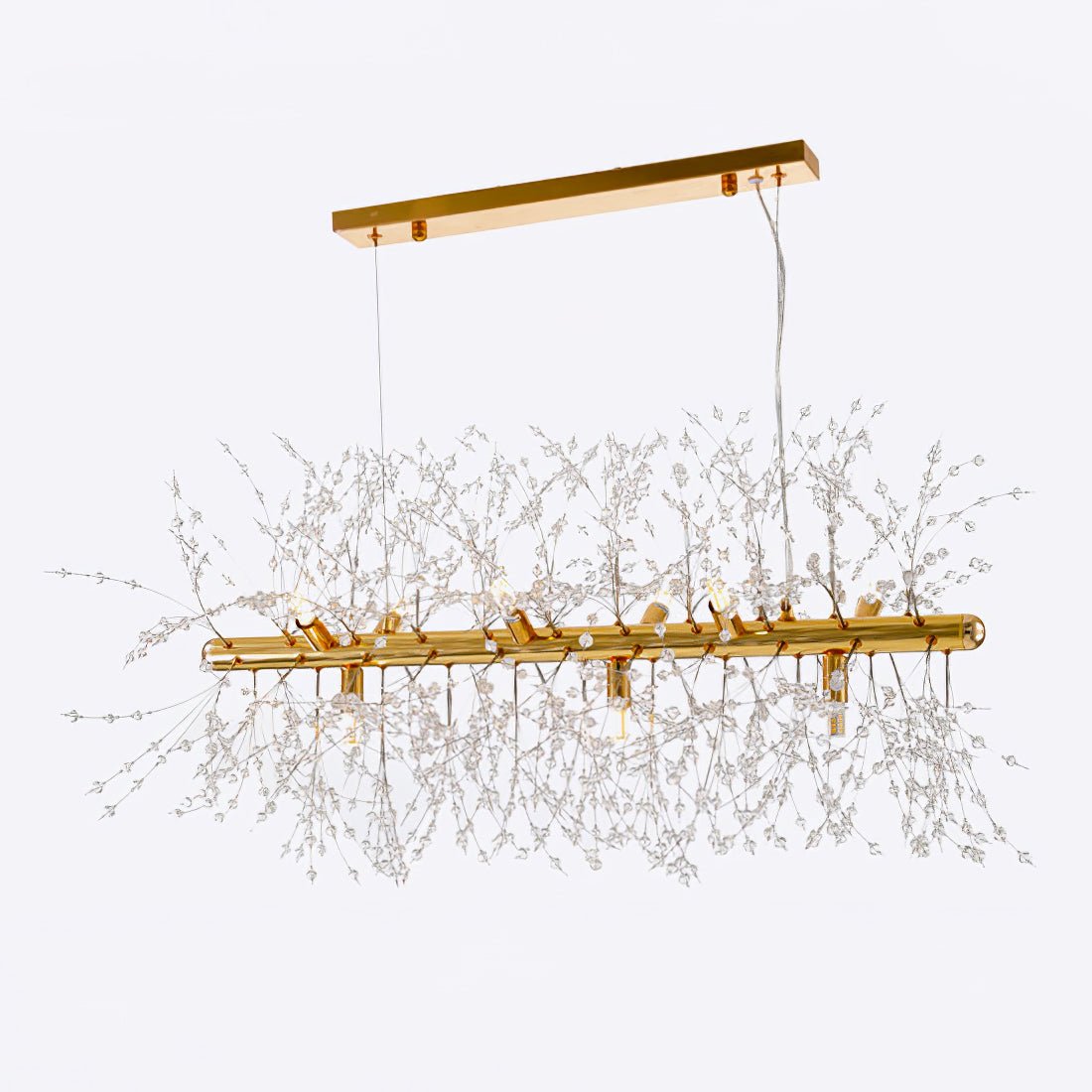 Lustra Lustre Laiton Linéaire Cristal Branche - Neutralighting