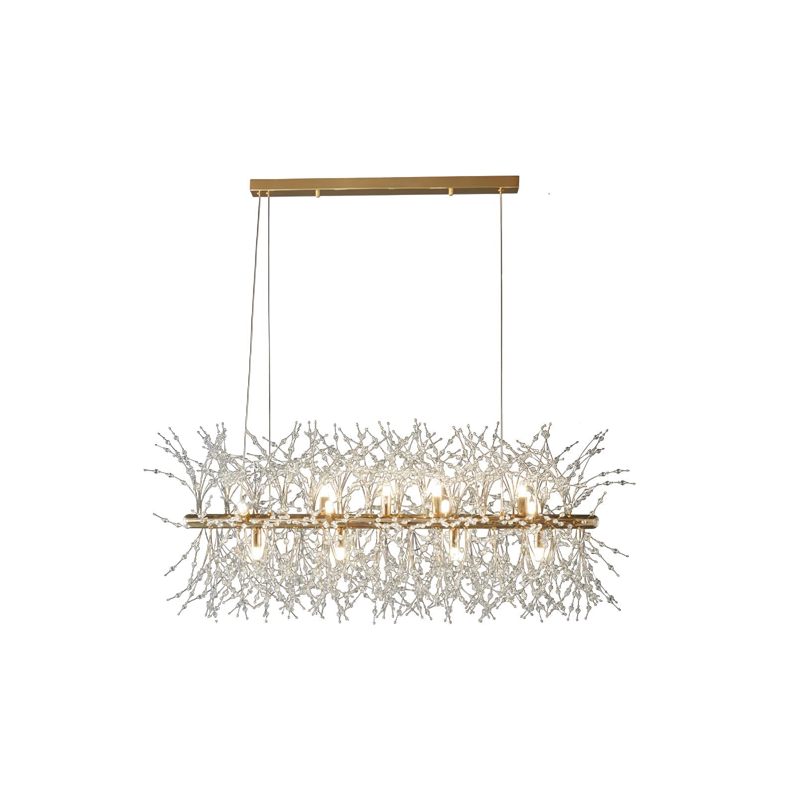 Lustra Lustre Laiton Linéaire Cristal Branche - Neutralighting