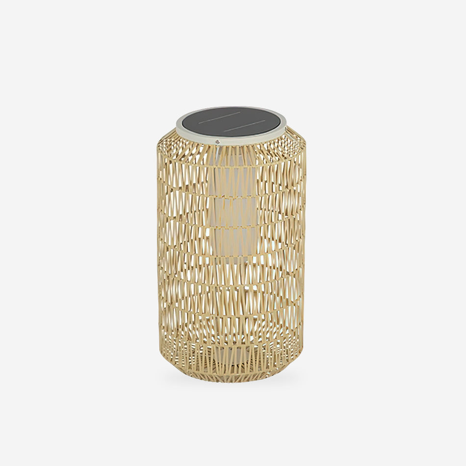 Danya Lampe Extérieure Cylindre en Rattan Solaire - Neutralighting
