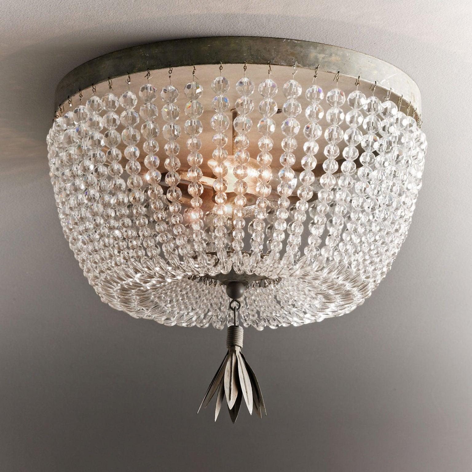 Solara Plafonnier avec brins de perles de cristal de luxe - Neutralighting