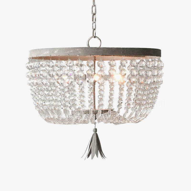 Solara Plafonnier avec brins de perles de cristal de luxe - Neutralighting