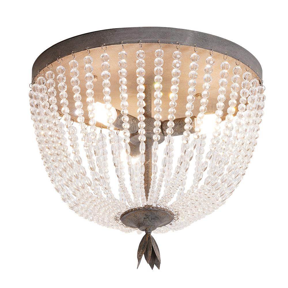 Solara Plafonnier avec brins de perles de cristal de luxe - Neutralighting