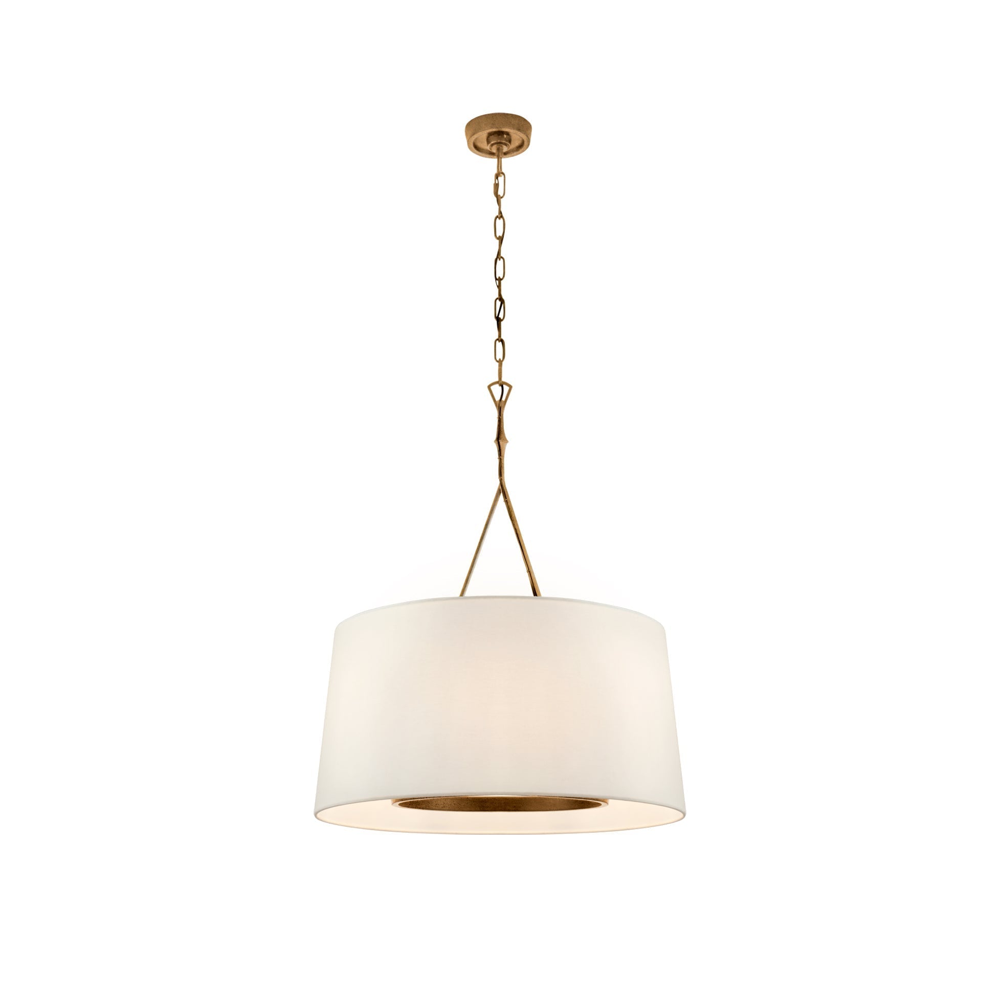 Wink Lampe Pendante En Laiton Et Tissu Minimaliste Moderne - Neutralighting