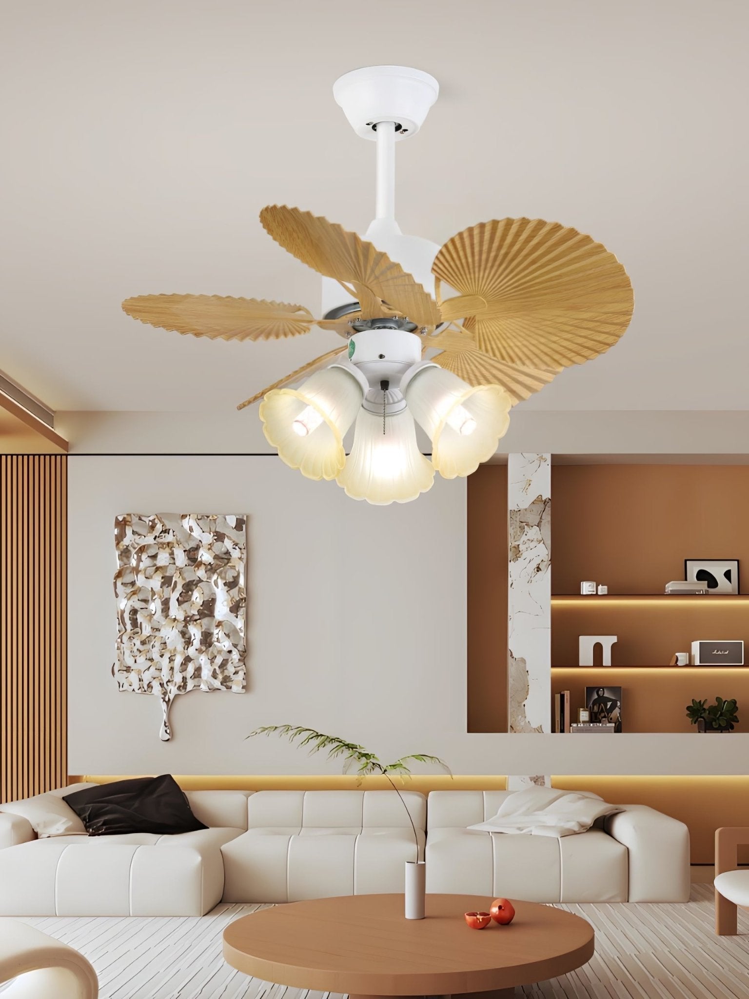 Ventilateur de plafond Aurelia soulignant son design vintage