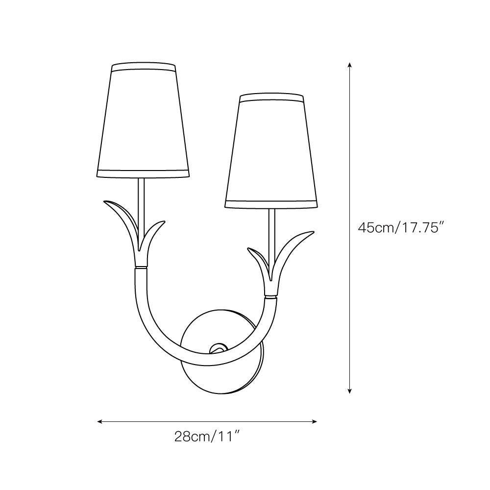 Elys Lampe Murale en Métal Laiton et Tissu Minimaliste Moderne - Neutralighting