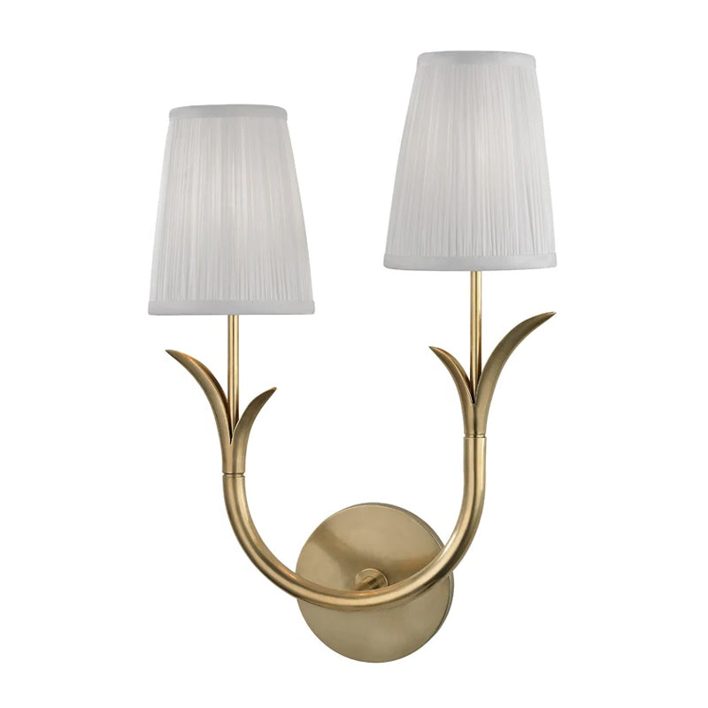 Elys Lampe Murale en Métal Laiton et Tissu Minimaliste Moderne - Neutralighting