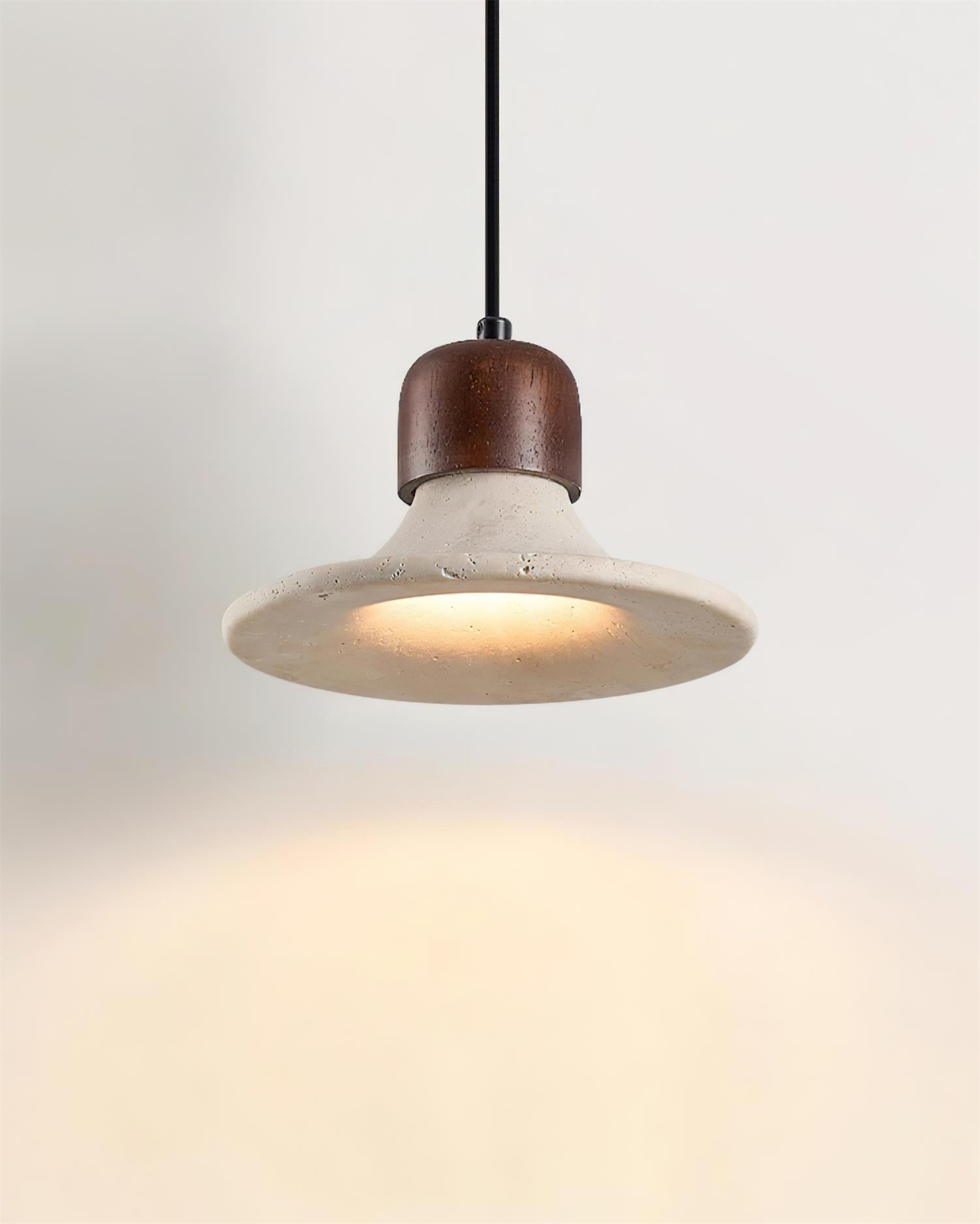 Ritta Lampe Pendante Forme Trompette Travertin - Neutralighting