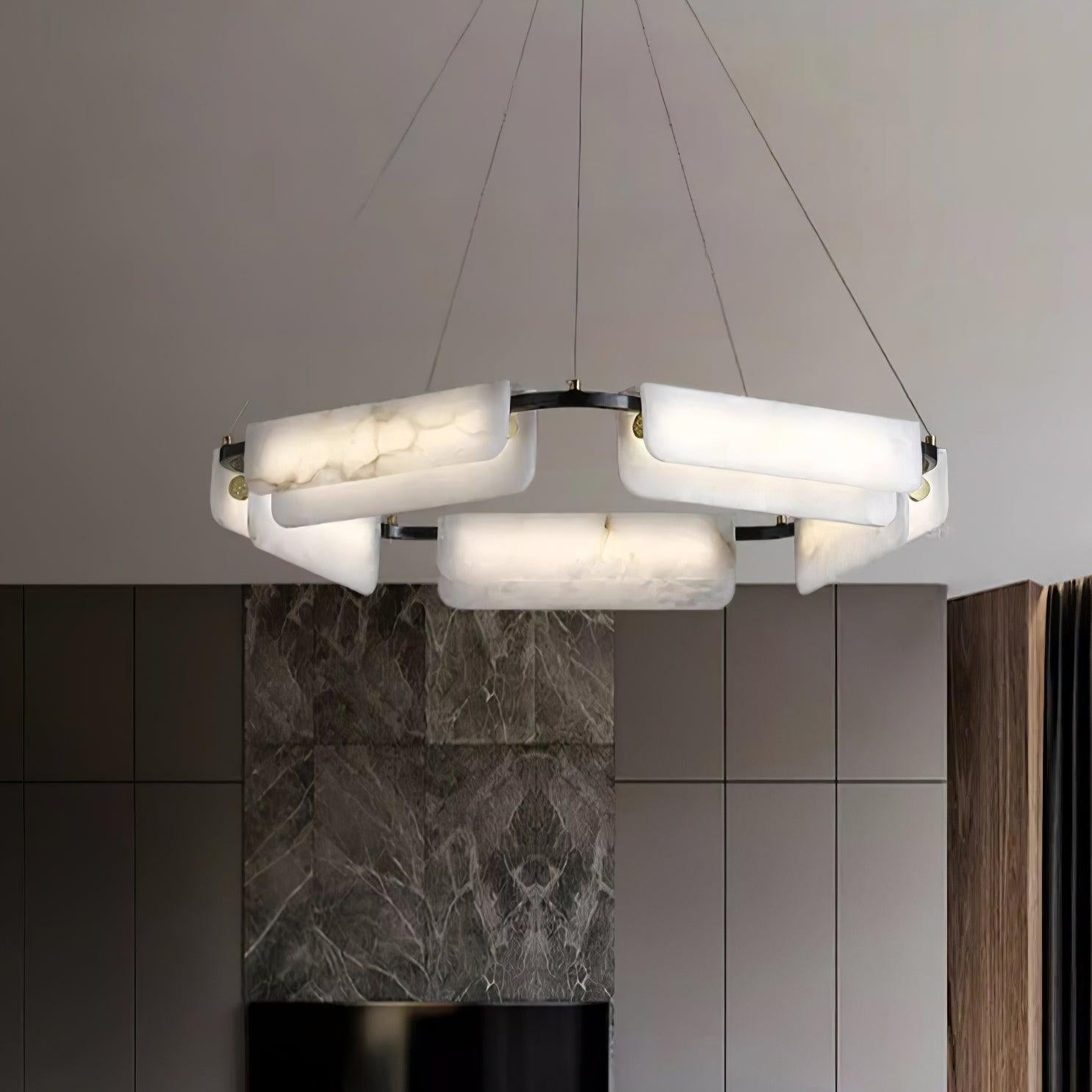 Circona Alabaster Pendant Light Chandelier - Letslighting