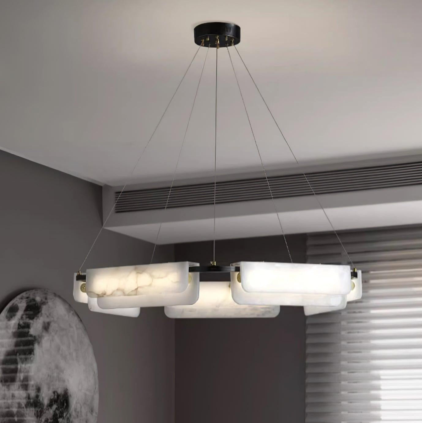Circona Alabaster Pendant Light Chandelier - Letslighting