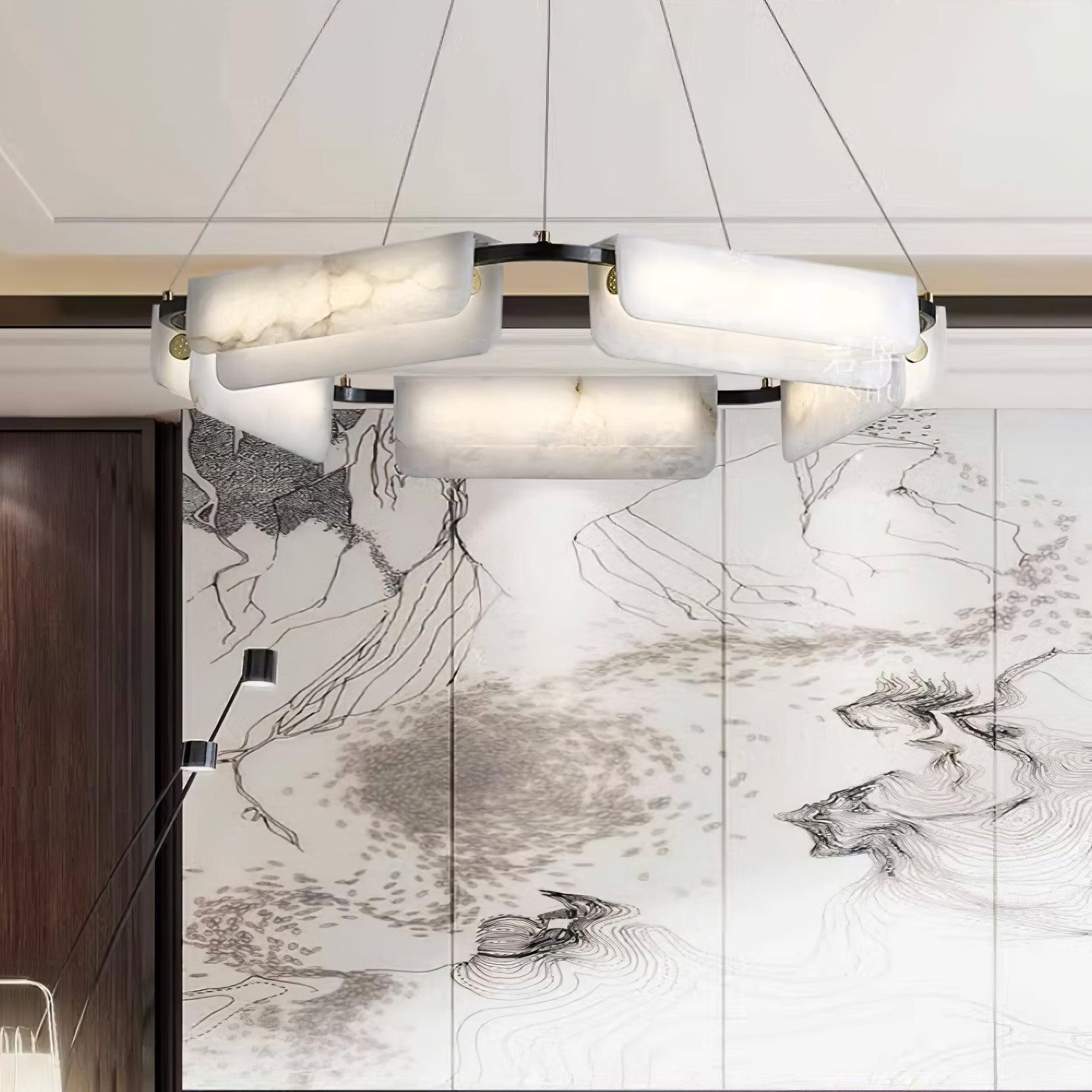 Circona Alabaster Pendant Light Chandelier - Letslighting