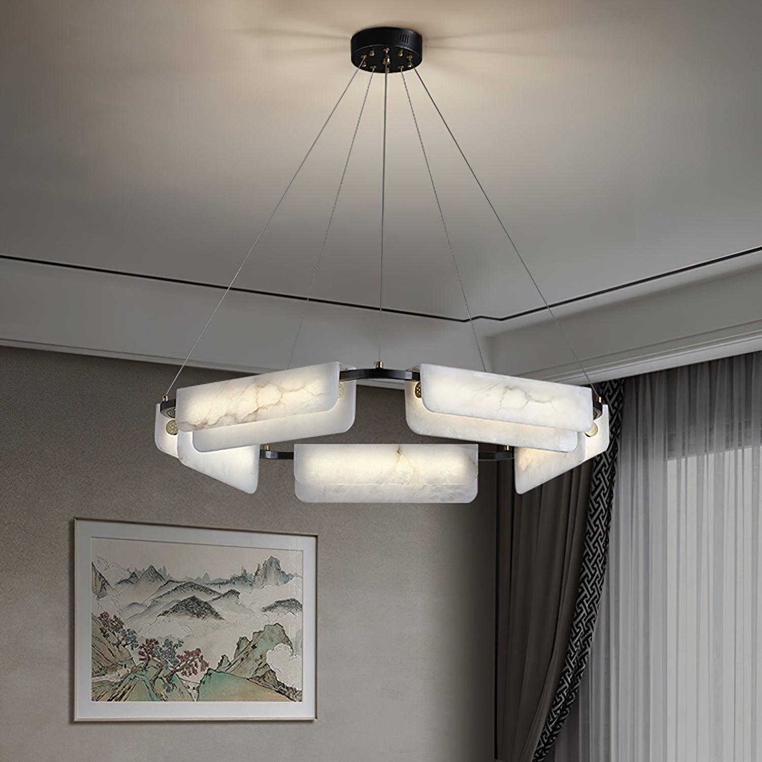 Circona Alabaster Pendant Light Chandelier - Letslighting