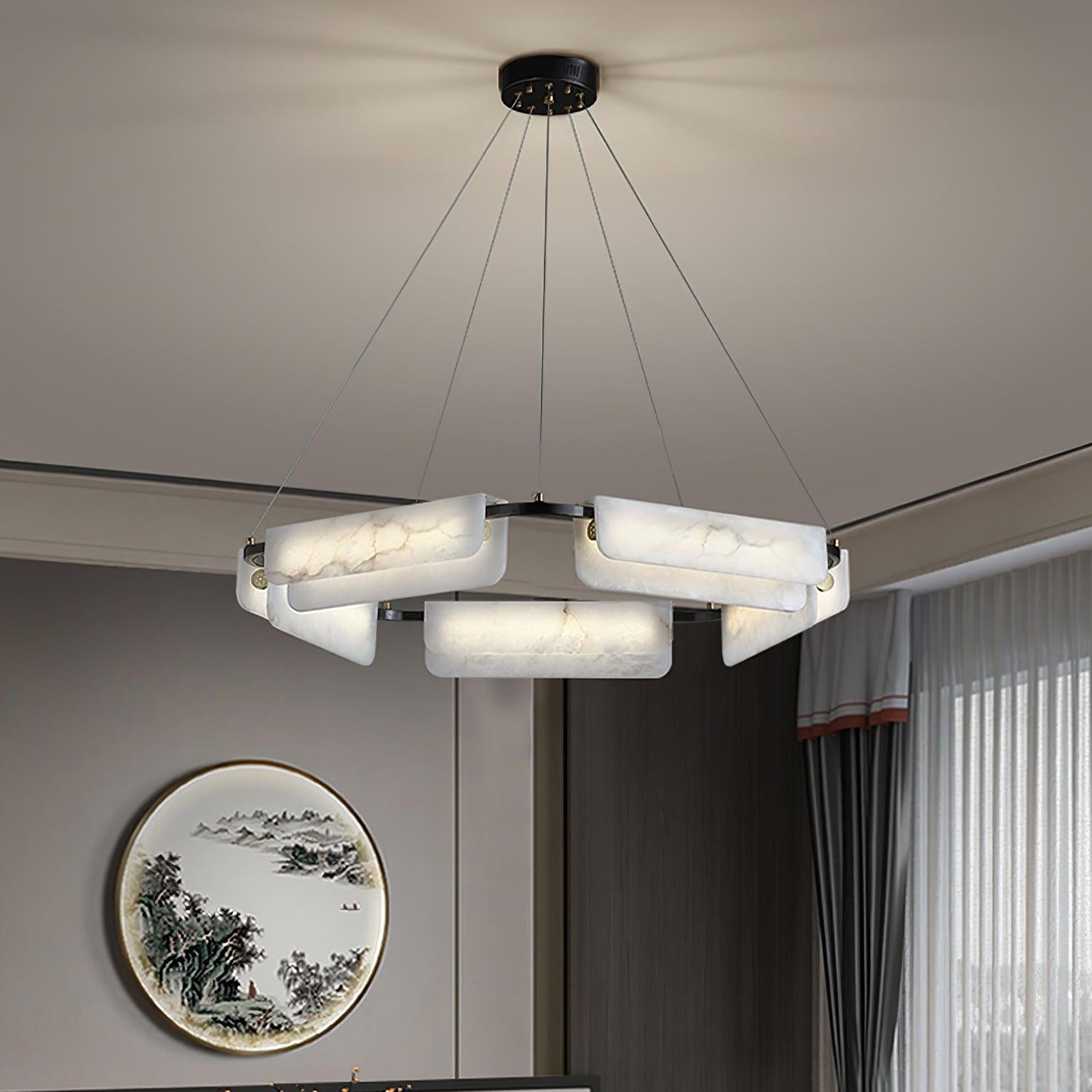 Circona Alabaster Pendant Light Chandelier - Letslighting