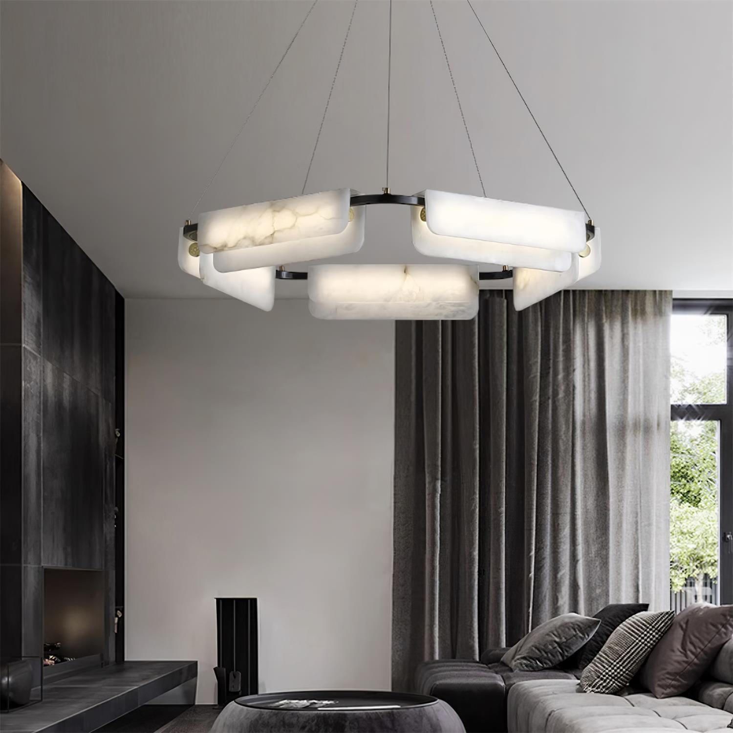 Circona Alabaster Pendant Light Chandelier - Letslighting