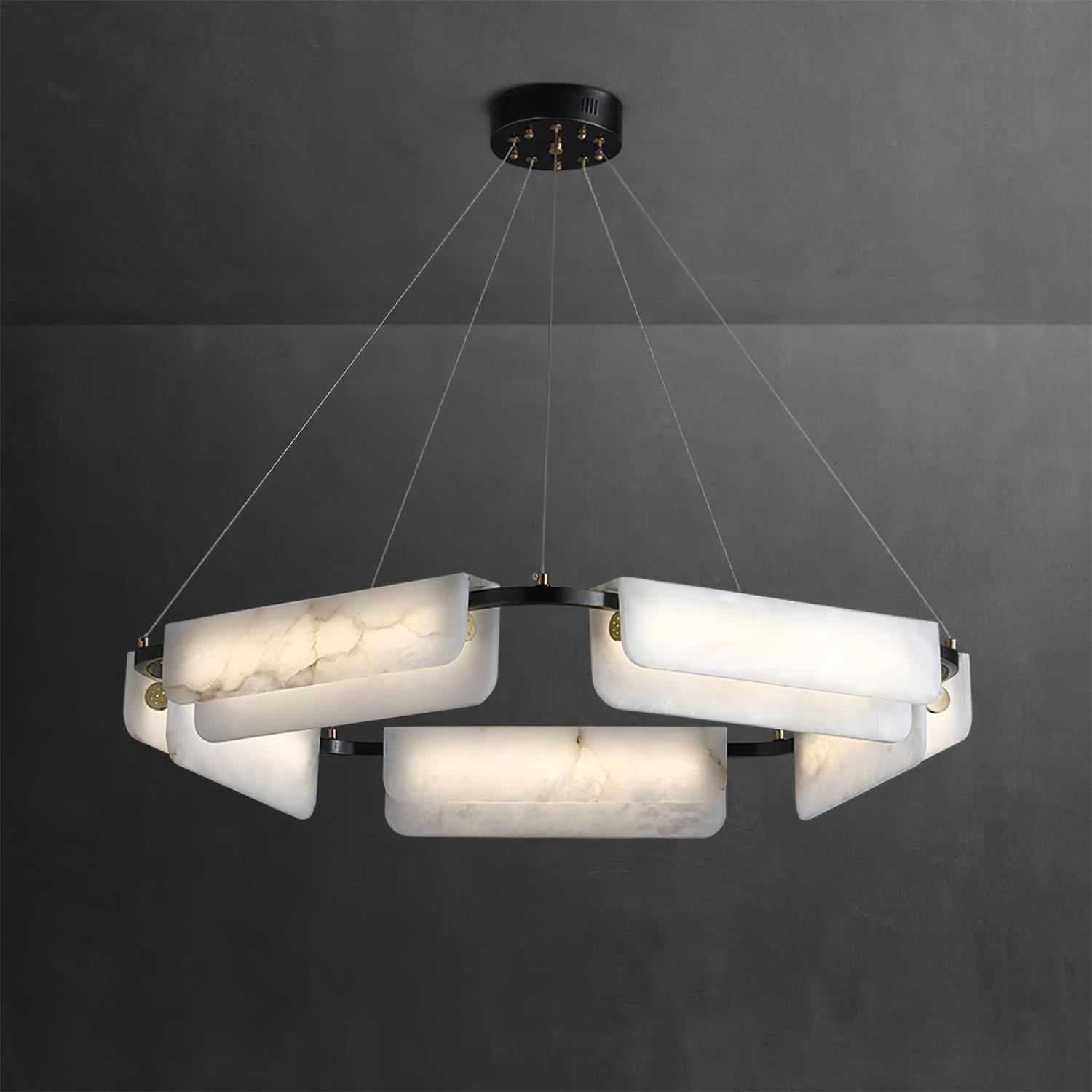 Circona Alabaster Pendant Light Chandelier - Letslighting
