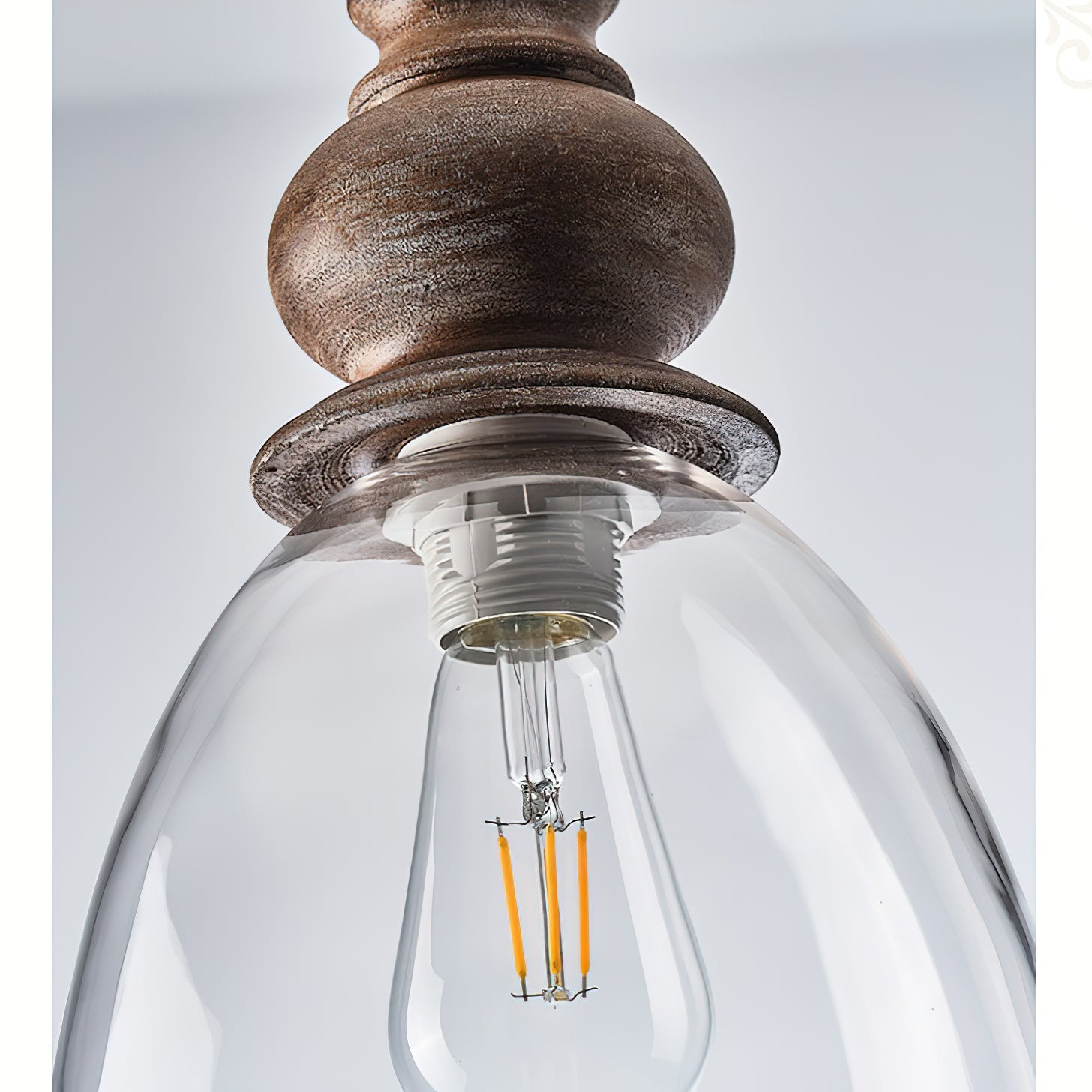 Inert Lampe Pendante en Bois et Verre Minimaliste Moderne - Neutralighting