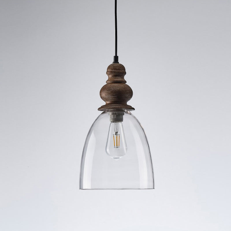 Inert Lampe Pendante en Bois et Verre Minimaliste Moderne - Neutralighting