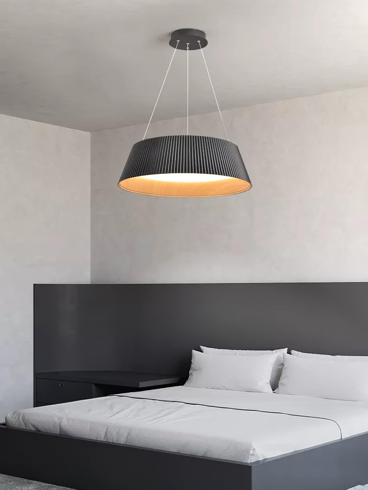 Delta Pendant Lamp Low Profile Wood Interior - Letslighting