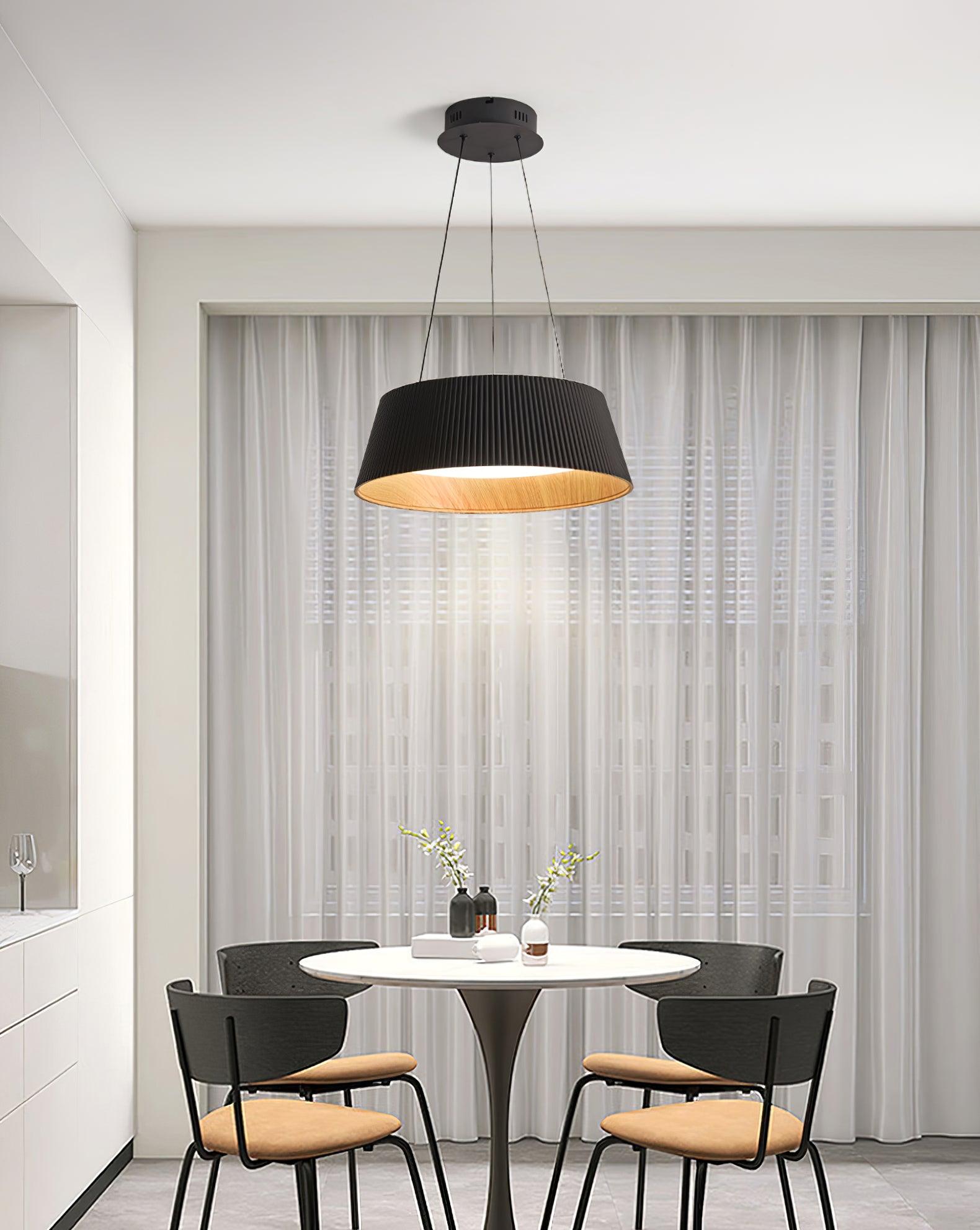 Delta Pendant Lamp Low Profile Wood Interior - Letslighting