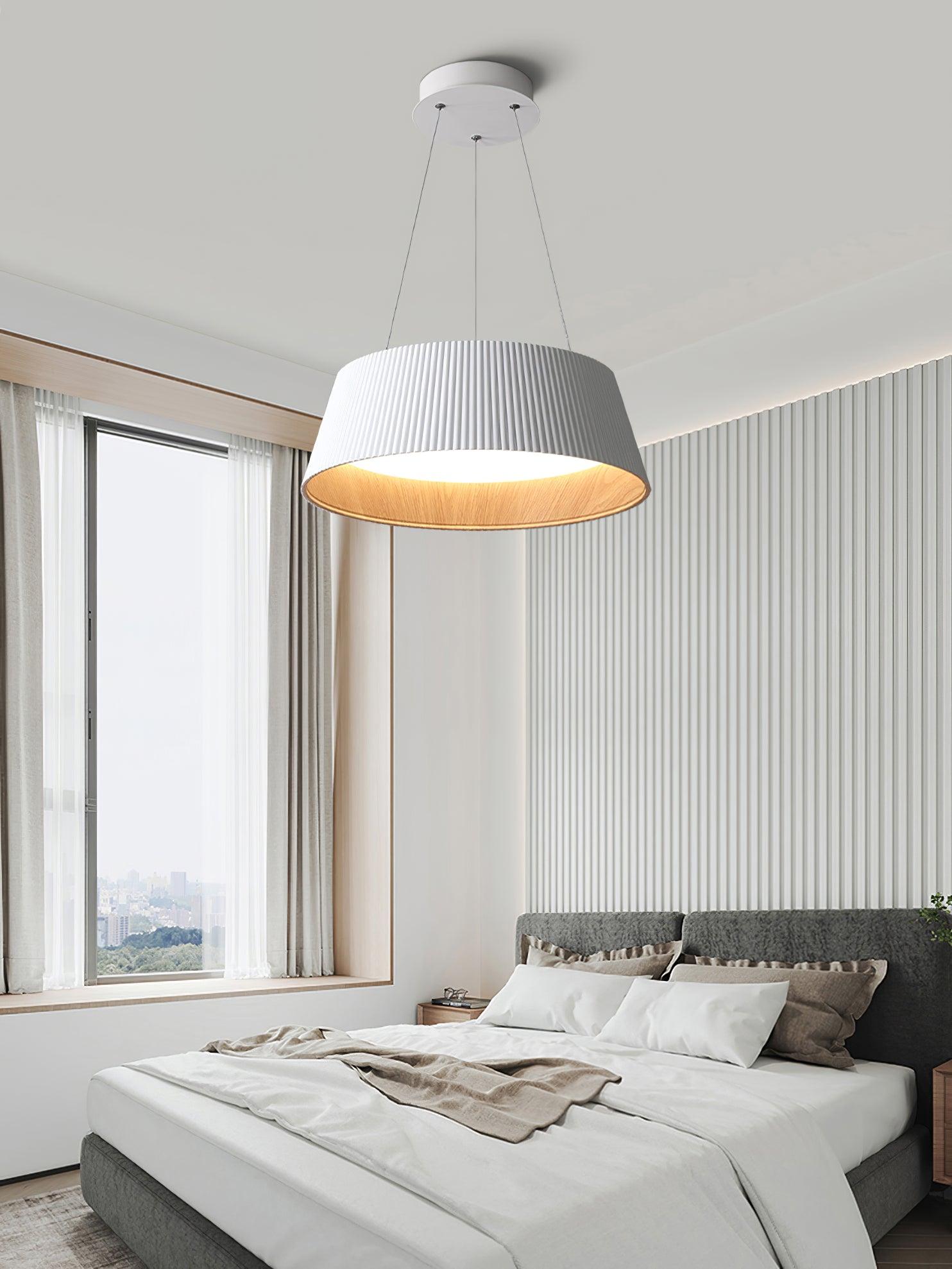 Delta Pendant Lamp Low Profile Wood Interior - Letslighting