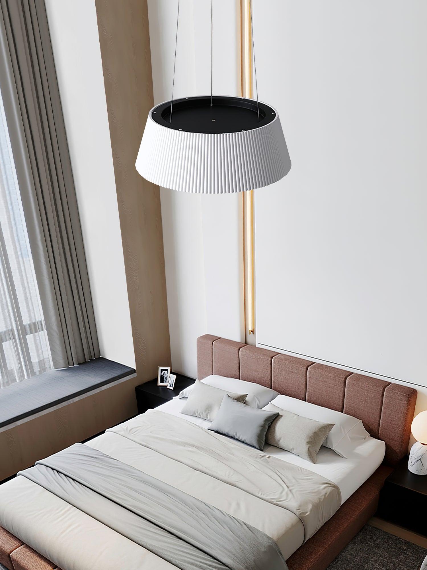 Delta Pendant Lamp Low Profile Wood Interior - Letslighting