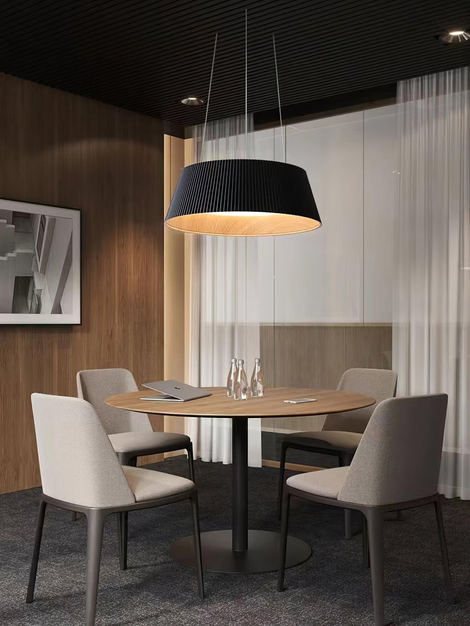 Delta Pendant Lamp Low Profile Wood Interior - Letslighting